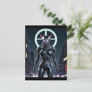 Alien Raven 24 Postkarte