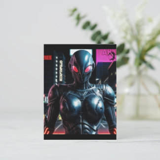 Alien Raven 25 Postkarte