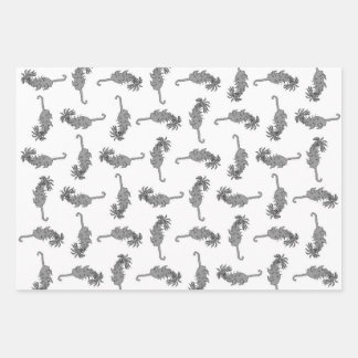 Alien Reptilienmuster Geschenkpapier Set