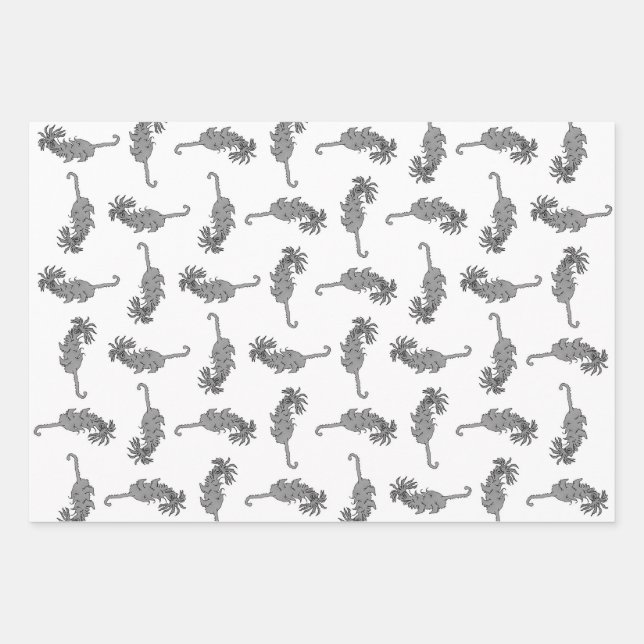 Alien Reptilienmuster Geschenkpapier Set (Vorderseite)