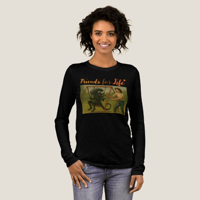 Alien & Ripley: Freunde des Lebens Tri-Blend Shirt (Volle Vorderseite)