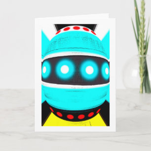 Alien Roboter Feiertagskarte
