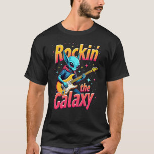 Alien Rock Guitare T-Shirt Rockin’ the Galaxy