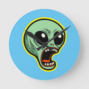 Alien Runde Wanduhr