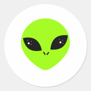 Alien runder aufkleber