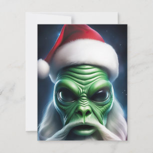 Alien Santa Claus Feiertagskarte