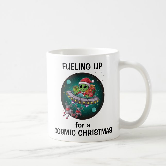 Alien Santa in UFO Kaffeetasse (Rechts)