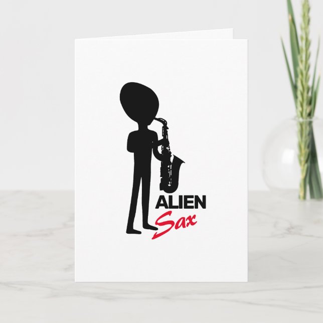 Alien Sax, Extraterrestrische Musikerin Karte (Vorderseite)