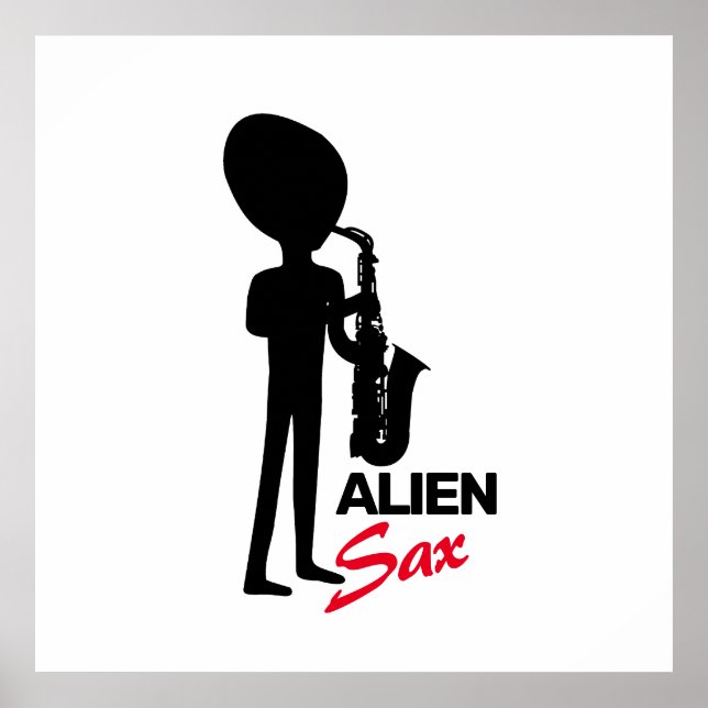 Alien Sax, Extraterrestrische Musikerin Poster (Vorne)