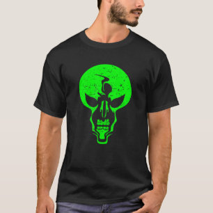 Alien-Schädel - Gruseliger grüner Alienschädel - L T-Shirt