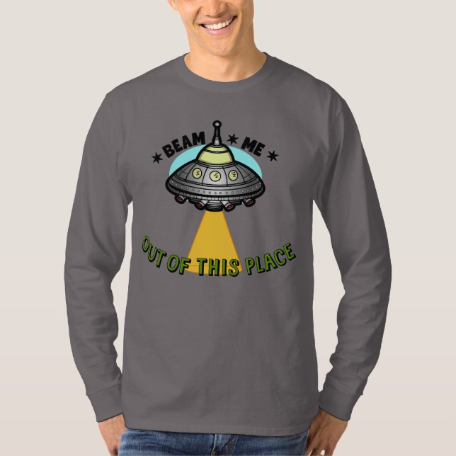 Alien-Schiff-Beam-Männer-Basic-Langarm-T-Shirt T-Shirt (Vorderseite)