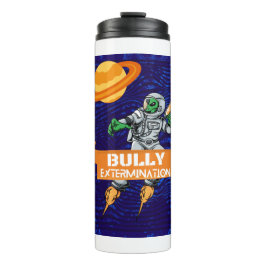 Alien schikaniert thermosbecher