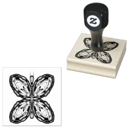 Alien Schmetterling (farbiges Muster) v1 Gummistempel
