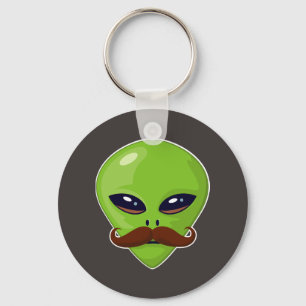 Alien-Schnurrbart Schlüsselanhänger