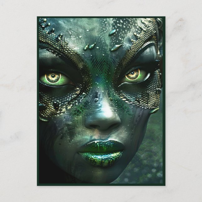 Alien Schönheit vom Sumpfplaneten Sirrus Postkarte (Vorderseite)