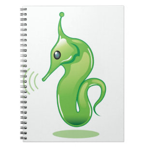 Alien-Seepferd-Vektor Notizblock