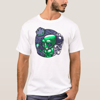 Alien-Selfie-Schnappschuss für Astronomielehrer Sp T-Shirt