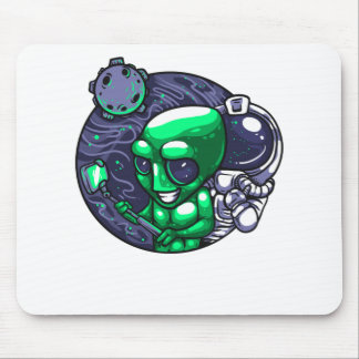 Alien Selfie Snap für Astronomen-Lehrerin Weltraum Mousepad