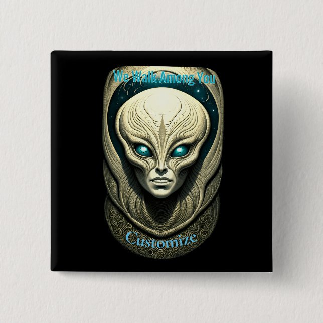 Alien skull Head Thunder_Cove Button (Vorderseite)