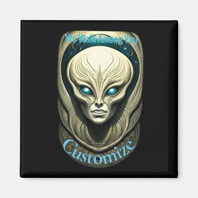Alien skull Head Thunder_Cove Magnet (Vorne)