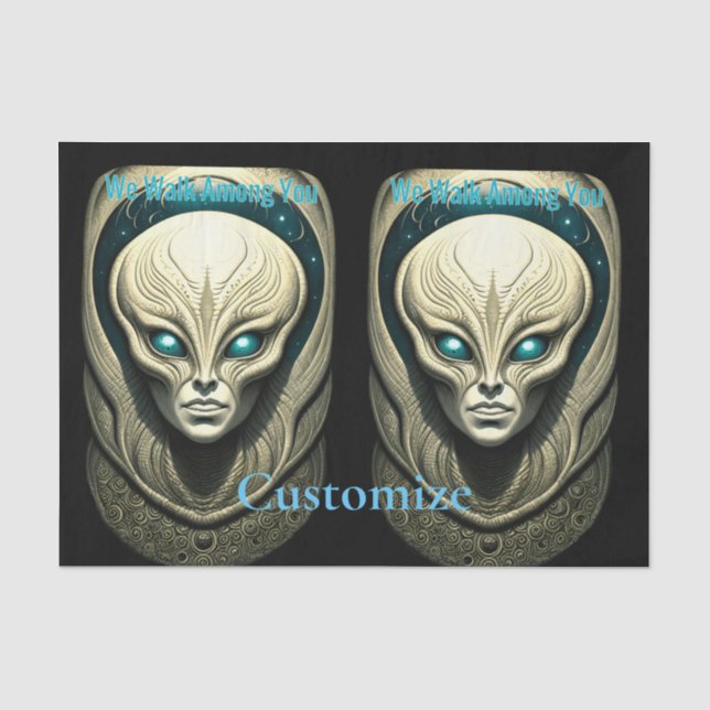 Alien skull Head Thunder_Cove Seidenpapier (Vorderseite)