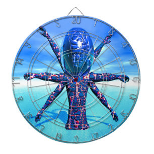 Alien Skulptur Dartscheibe