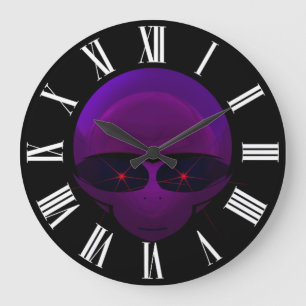 Alien Space Pilot Fun E.T. Sci-fi Wall Horloge