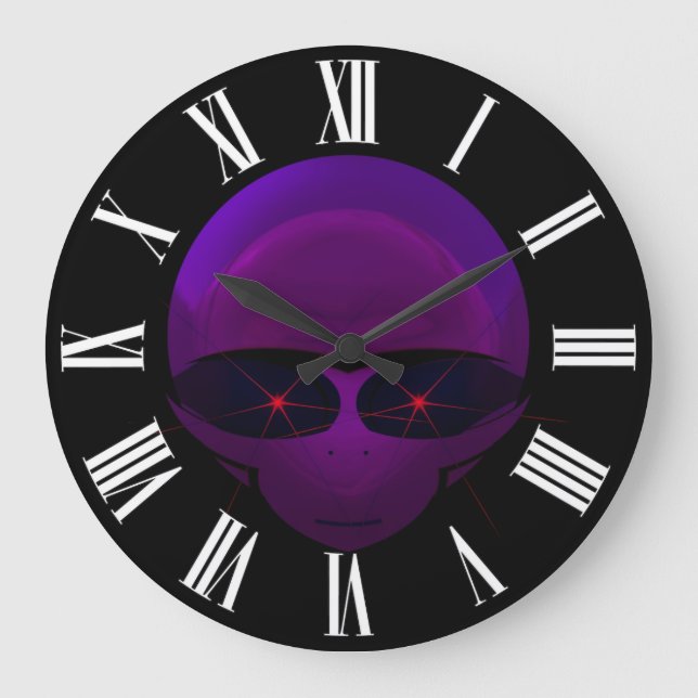 Alien Space Pilot Fun E.T. Sci-fi Wall Horloge (Recto)
