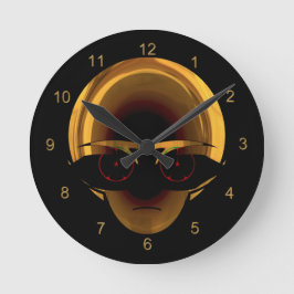 Alien Space Pilot Spaß Sci-Fi-Wall-Uhr Runde Wanduhr
