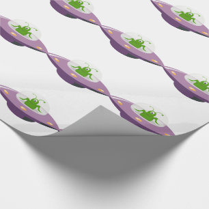 Alien Space Ship Geschenkpapier