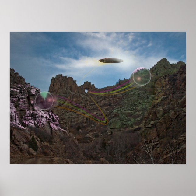 Alien Spaceship Colorado Canyon Poster (Vorne)