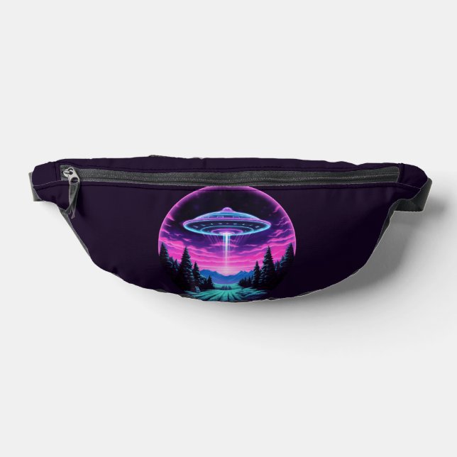 Alien Spaceship Retro Futuristic Bauchtasche (Ablage )