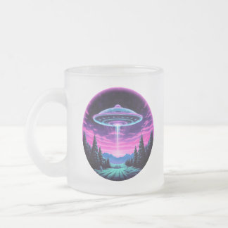 Alien Spaceship Retro Futuristic Mattglastasse