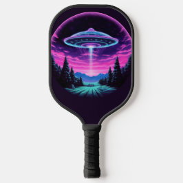 Alien Spaceship Retro Futuristic Pickleball Schläger