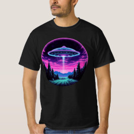 Alien Spaceship Retro Futuristic T-Shirt