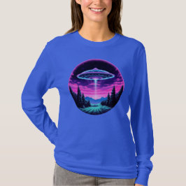 Alien Spaceship Retro Futuristic T-Shirt