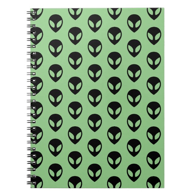 Alien spatial Carnet Aliens extra-terrestres verts (Devant)