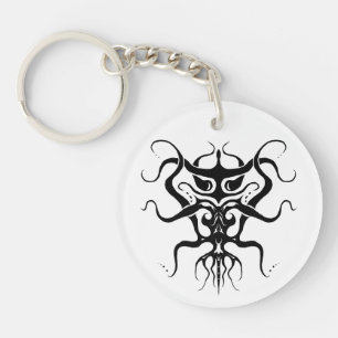 Alien-Spezies-Tribal-Tattoo-Design - schwarzer Key Schlüsselanhänger