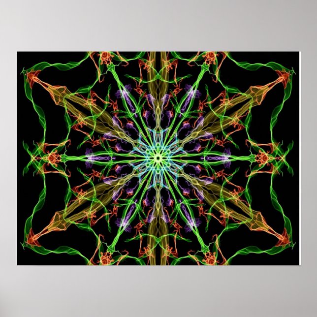 Alien Spider Web Mandala | Spinnengeschenke Poster (Vorne)