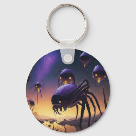 Alien Spiders Landschaft auf einer trostlosen Land Schlüsselanhänger