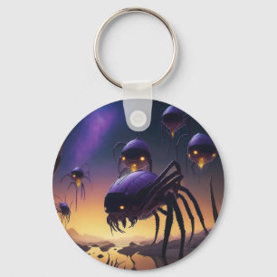 Alien Spiders Landschaft auf einer trostlosen Land Schlüsselanhänger