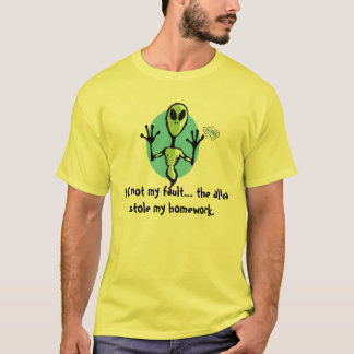 Alien stahl meine Hausaufgaben T-Shirt