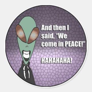 Alien Sticker - Area 51 Reptilian Joke