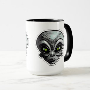 Alien-Sticker-Art-Kombitasse, 15 oz Tasse