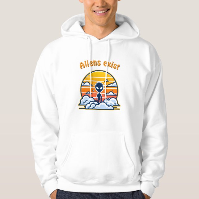 Alien Sunset Ästhetik | Sci-Fi Alien Sunset Hoodie (Vorderseite)
