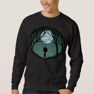 Alien Sweatshirt Unisex Alien w. Chemises de lune