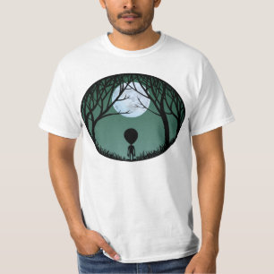 Alien T - Shirt Men's Alien w. Moon Shirts