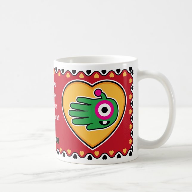 Alien-Tasse des Valentines Kaffeetasse (Rechts)