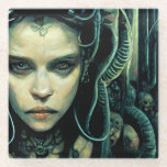 Alien Tech Girl Science Fiction Glasuntersetzer<br><div class="desc">Fantasy Art Produkte von The Lunarium.</div>