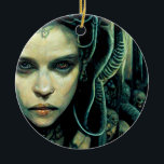 Alien Tech Girl Science Fiction Keramik Ornament<br><div class="desc">Fantasy Art Produkte von The Lunarium.</div>